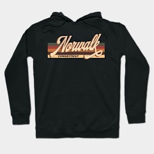 Norwalk Connecticut Retro Vintage 70s 80s Design Hoodie